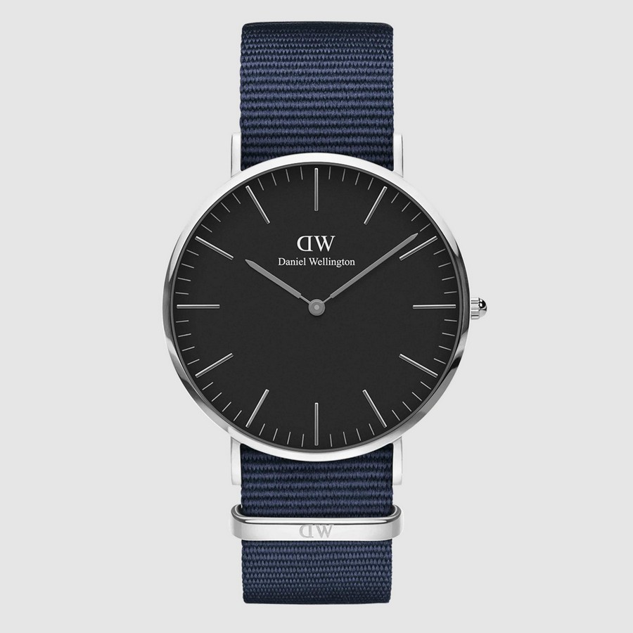 Đồng Hồ Dw Daniel Wallington Classic Bayswater Nam Đen Xanh Xám